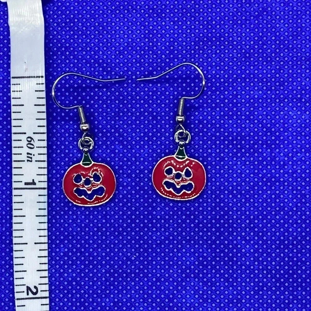 New pumpkin‎ earrings cute little pumpkin drop dangle earrings pumpkin